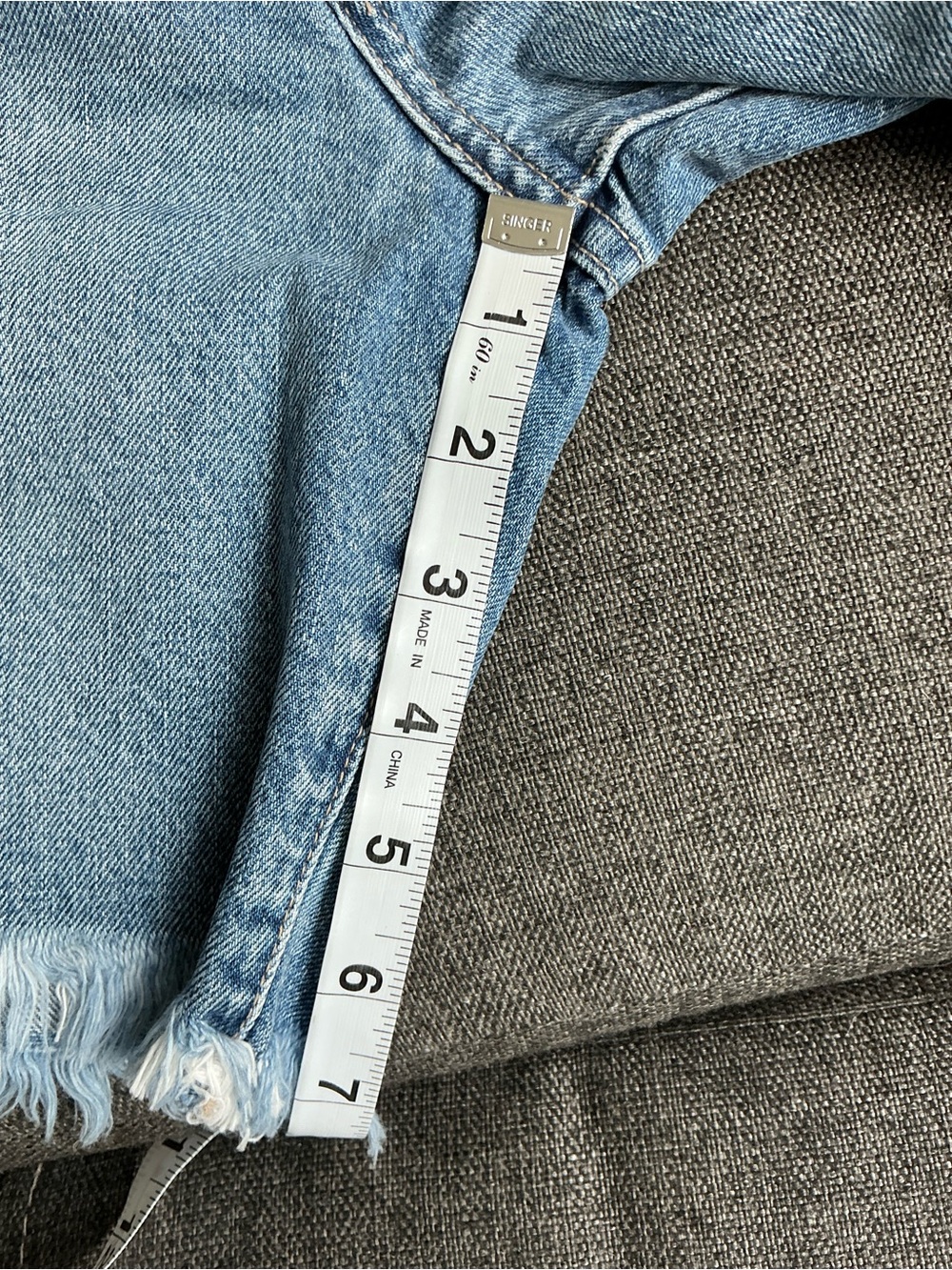 Edwin Light Blue Denim Jeans with Tag festival raw hem boho casual size 27 - Picture 7 of 12